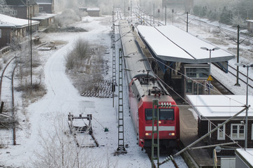 Bahnhof in Flensburg.
