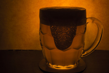 mug with beer on a beautiful background