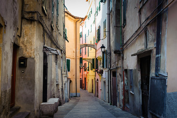 beautiful ancient streets of the Italian city