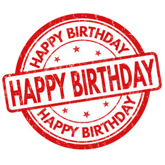 Happy birthday sign or stamp