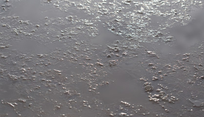 ice on the ground as a background