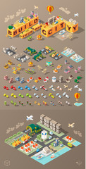 Build Your Own City . Set of Isolated Minimal City Vector Elements