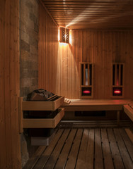 Obraz na płótnie Canvas Traditional wooden sauna