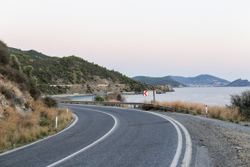 Seaside highway curve