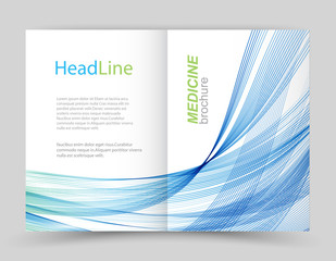 Fototapeta premium two fold business flyer template