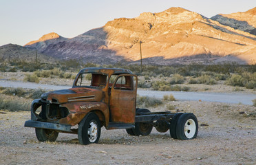 Old abandoned rusted truck