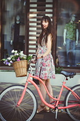 Fototapeta na wymiar beauty on the bike