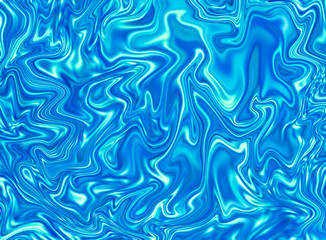 Fototapeta premium Abstract turquoise blue background with marbling effect. Marble or mesh colorful texture.