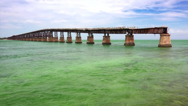 Abandoned Bahia Honda Rail Bridge was part of the Overseas Railway in the lower Florida Keys