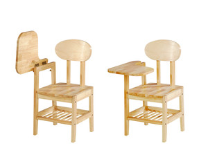 Lecture chairs isolated on white background with clipping path.
