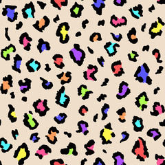 Seamless leopard pattern. Vector