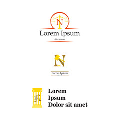Letter N law and attorney logo, elegant law and attorney firm vector logo design. Corporate, brand, identity