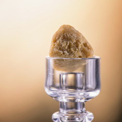 Single piece of marijuana extraction concentrate aka wax crumble