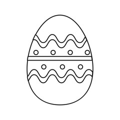 easter egg season celebrate thin line vector illustration eps 10