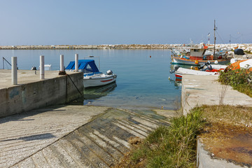 Fototapeta na wymiar Port of Skala Sotiros, Thassos island, East Macedonia and Thrace, Greece