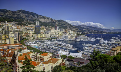 Fototapeta na wymiar Monte Carlo and its Harbor