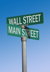 wall street and main street sign