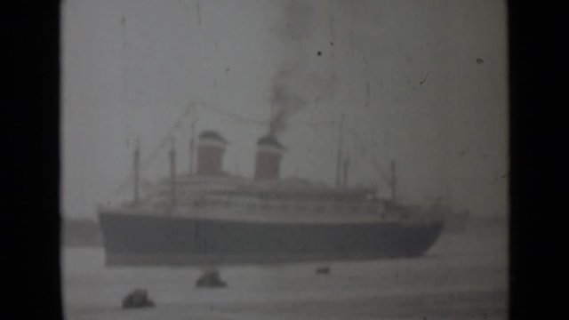 1946 INDIA: An Image of A Gigantic Ship Safely Traveling By Water