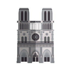 notre dame cathedral icon over white background. colorful design. vector illustration