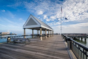 Fishing pier at the Waterfront Park, in Charleston, South Caroli