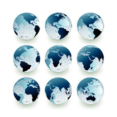 Blue World globe set