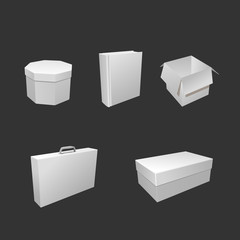 Blank box product templates set