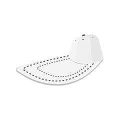 Cartoon baseball cap icon isolated on white background