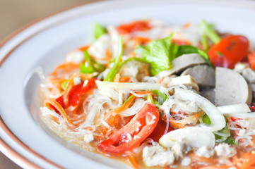 spicy salad or Thai salad,