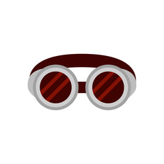 Protective welding goggles icon on the white background.