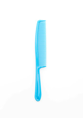 blue comb on white