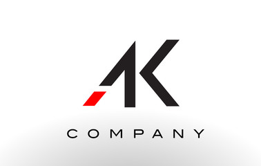 AK Logo.  Letter Design Vector.