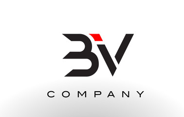 BV Logo.  Letter Design Vector.