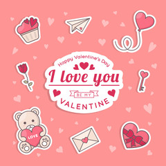 St. Valentines card template.