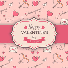 St. Valentines card template.