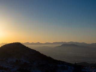 夕焼けと雲海