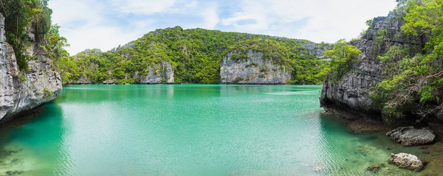 View of Talay Nai (Green Lagoon) is the "hidden lake" inside Mae
