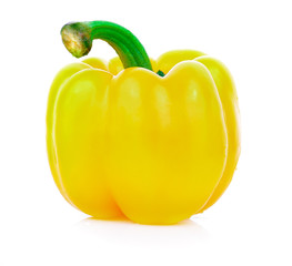 bell pepper and water drop  on white background