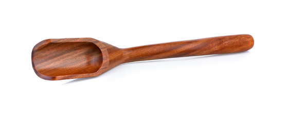 wood spoon isolated on white background