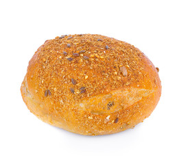 freshly baked bread isolated on white background