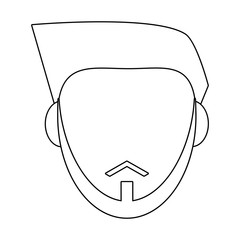 man face cartoon icon over white background. vector illustration