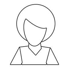 woman carton icon over white background. vector illustration
