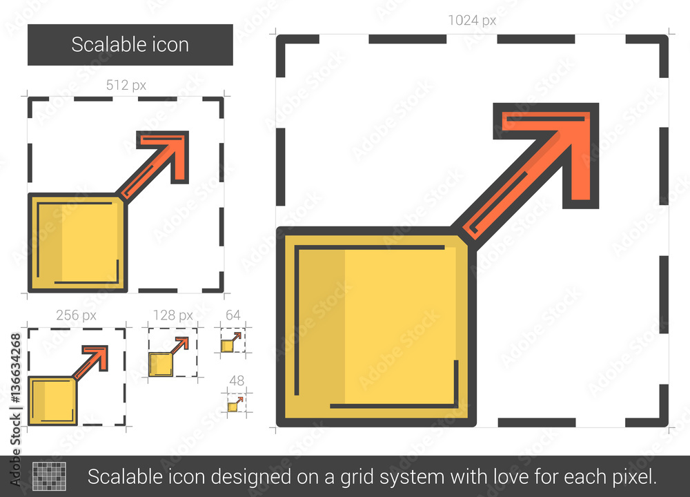Poster scalable line icon.