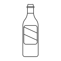 wine bottle icon over white background. vector illustration
