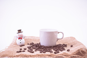 Morning coffee with vintage color effected