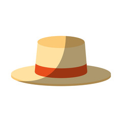 hat accessory icon over white background. colorful design. vector illustration