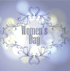 8 March women's day greeting card template.
