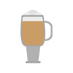 Coffee mug icon over white background. vector illustration