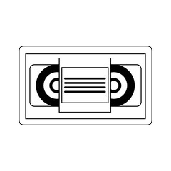 vhs tape icon over white background. vector illustration