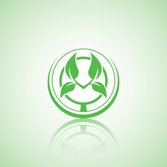 Vector abstract icon. Eco lifestyle concept.