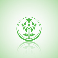 Vector abstract icon. Eco lifestyle concept.